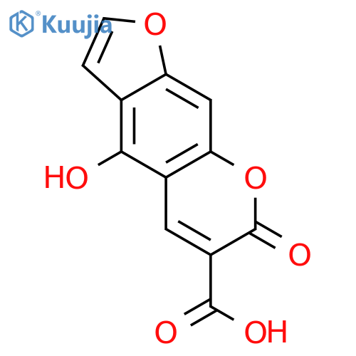 7H-Furo[3,2-g][1]benzopyran-6-carboxylic acid, 4-hydroxy-7-oxo- structure