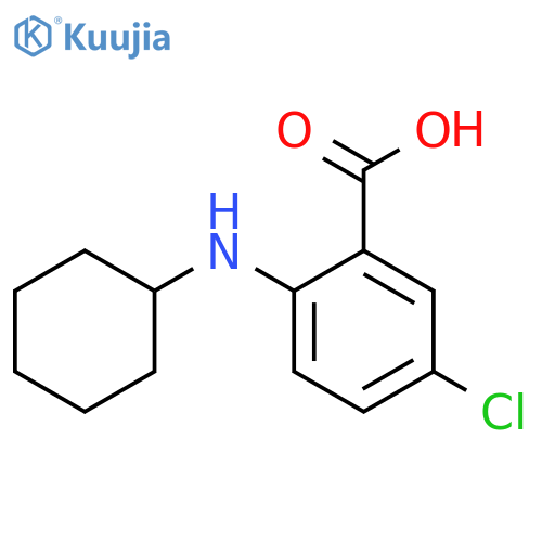Benzoic acid, 5-chloro-2-(cyclohexylamino)- structure