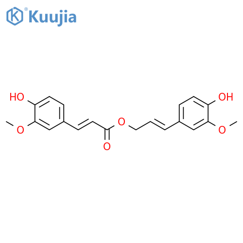 2-Propenoic acid, 3-(4-hydroxy-3-methoxyphenyl)-,3-(4-hydroxy-3-methoxyphenyl)-2-propenyl ester, (E,E)- structure