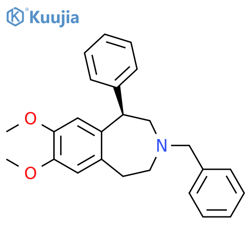 1H-3-Benzazepine,2,3,4,5-tetrahydro-7,8-dimethoxy-1-phenyl-3-(phenylmethyl)-, (R)- structure