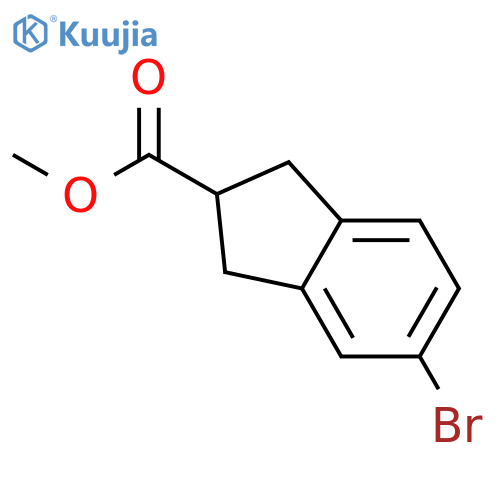 1H-Indene-2-carboxylic acid, 5-bromo-2,3-dihydro-, methyl ester structure