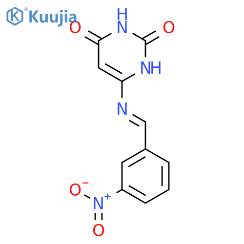 2,4(1H,3H)-Pyrimidinedione, 6-[[(3-nitrophenyl)methylene]amino]- structure
