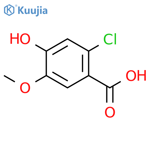 2-chloro-4-hydroxy-5-methoxybenzoic acid structure