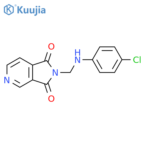 2-{(4-chlorophenyl)aminomethyl}-1H,2H,3H-pyrrolo3,4-cpyridine-1,3-dione structure