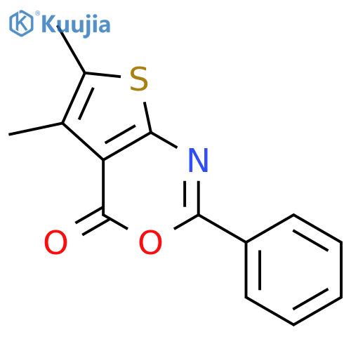5,6-dimethyl-2-phenyl-4H-thieno[2,3-d][1,3]oxazin-4-one structure
