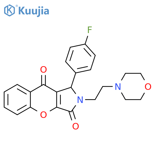 1-(4-fluorophenyl)-2-2-(morpholin-4-yl)ethyl-1H,2H,3H,9H-chromeno2,3-cpyrrole-3,9-dione structure