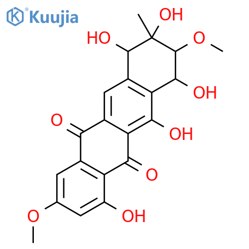 4,6,7,9,10-pentahydroxy-2,8-dimethoxy-9-methyl-8,10-dihydro-7h-tetracene-5,12-dione structure