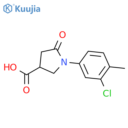 1-(3-Chloro-4-methylphenyl)-5-oxopyrrolidine-3-carboxylic Acid structure