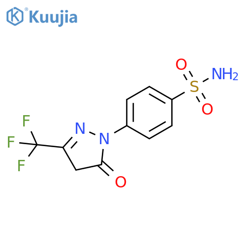 Benzenesulfonamide, 4-[4,5-dihydro-5-oxo-3-(trifluoromethyl)-1H-pyrazol-1-yl]- structure