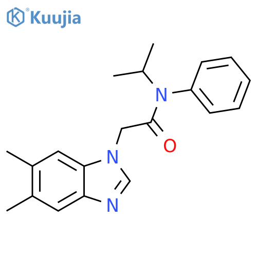 2-(5,6-dimethylbenzimidazol-1-yl)-N-phenyl-N-propan-2-ylacetamide structure