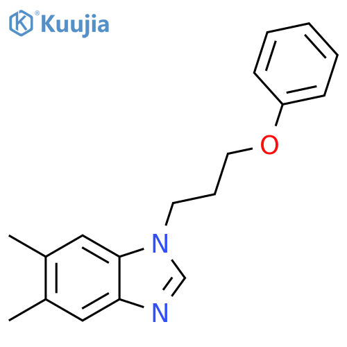 5,6-dimethyl-1-(3-phenoxypropyl)-1H-1,3-benzodiazole structure