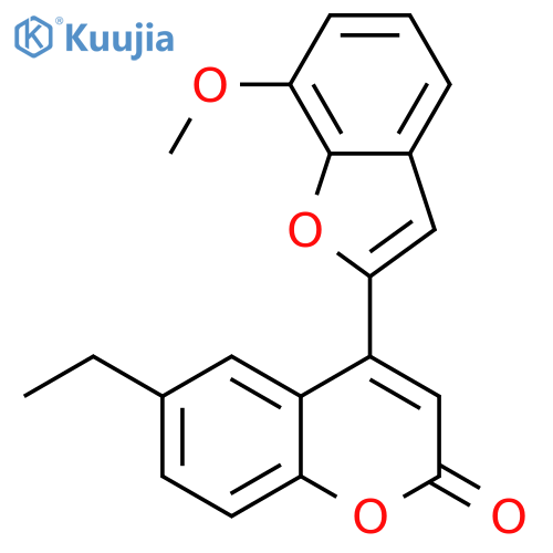 6-ethyl-4-(7-methoxy-1-benzofuran-2-yl)-2H-chromen-2-one structure