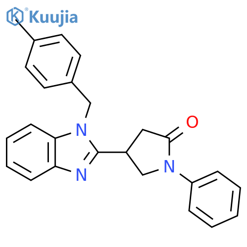4-{1-(4-methylphenyl)methyl-1H-1,3-benzodiazol-2-yl}-1-phenylpyrrolidin-2-one structure
