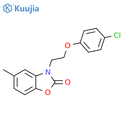 3-[2-(4-chlorophenoxy)ethyl]-5-methyl-2,3-dihydro-1,3-benzoxazol-2-one structure