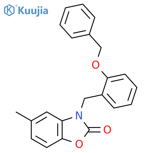 3-{2-(benzyloxy)phenylmethyl}-5-methyl-2,3-dihydro-1,3-benzoxazol-2-one structure