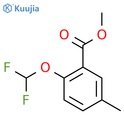 Benzoic acid, 2-(difluoromethoxy)-5-methyl-, methyl ester structure