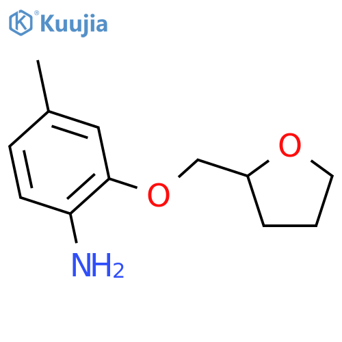 4-methyl-2-[(oxolan-2-yl)methoxy]aniline structure