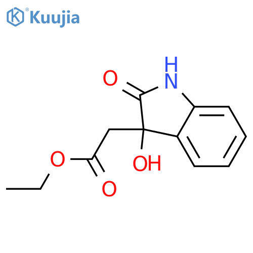 1H-Indole-3-aceticacid, 2,3-dihydro-3-hydroxy-2-oxo-, ethyl ester structure