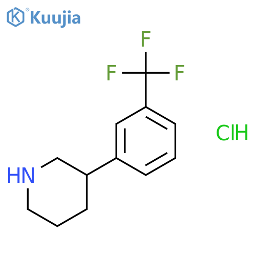3-3-(trifluoromethyl)phenylpiperidine hydrochloride structure