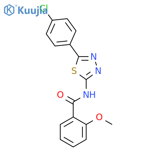 N-5-(4-chlorophenyl)-1,3,4-thiadiazol-2-yl-2-methoxybenzamide structure