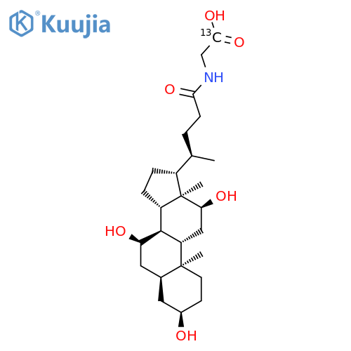 Glycine-1-13C, N-[(3a,5b,7a,12a)-3,7,12-trihydroxy-24-oxocholan-24-yl]- structure