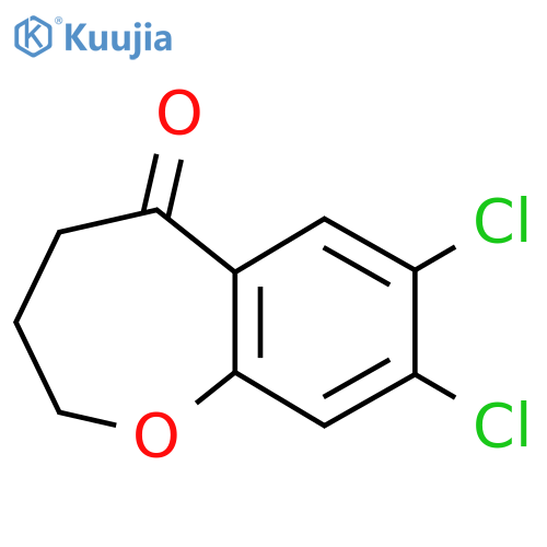 1-Benzoxepin-5(2H)-one, 7,8-dichloro-3,4-dihydro- structure