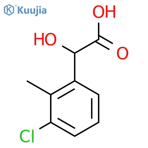 2-(3-chloro-2-methylphenyl)-2-hydroxyacetic acid structure
