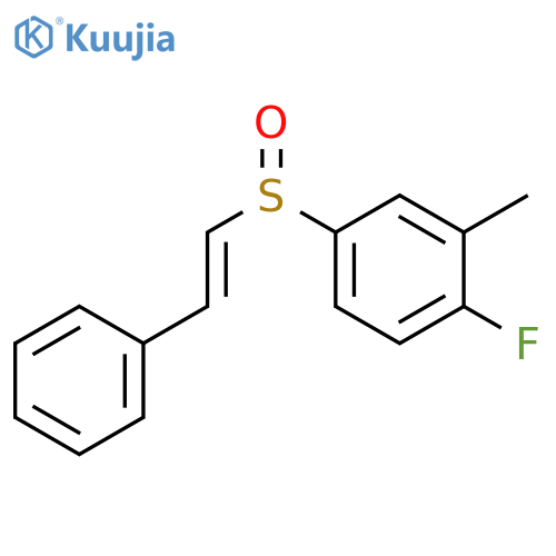 Benzene, 1-fluoro-2-methyl-4-[(R)-[(1E)-2-phenylethenyl]sulfinyl]- structure