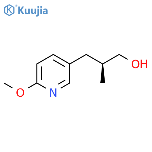 (2S)-3-(6-methoxypyridin-3-yl)-2-methylpropan-1-ol structure
