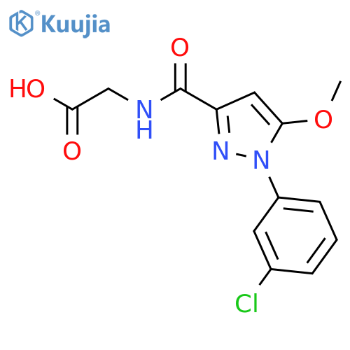 Glycine, N-[[1-(3-chlorophenyl)-5-methoxy-1H-pyrazol-3-yl]carbonyl]- structure