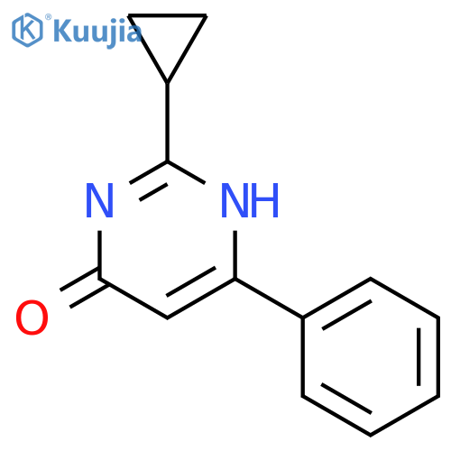 4(1H)-Pyrimidinone, 2-cyclopropyl-6-phenyl- structure