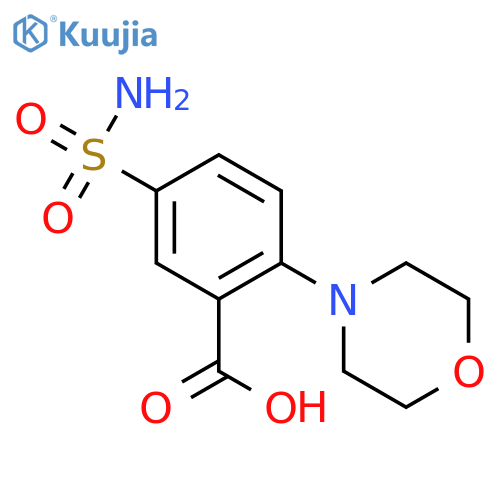 2-(morpholin-4-yl)-5-sulfamoylbenzoic acid structure