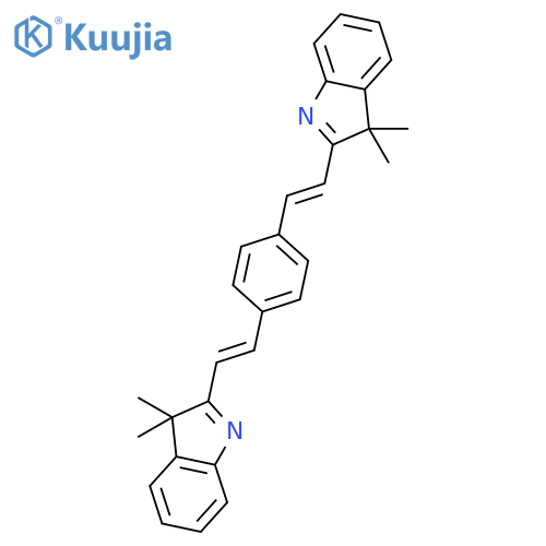3H-INDOLE, 2,2'-(1,4-PHENYLENEDI-2,1-ETHENEDIYL)BIS[3,3-DIMETHYL- structure