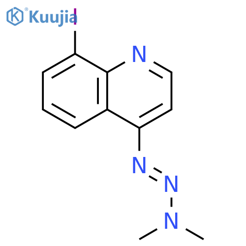 N-[(8-iodoquinolin-4-yl)diazenyl]-n-methylmethanamine structure