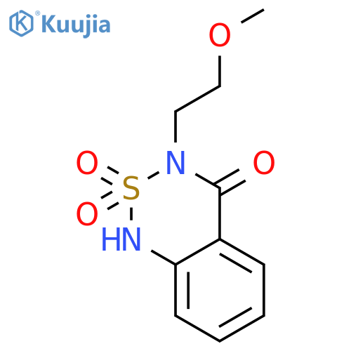 1H-2,1,3-Benzothiadiazin-4(3H)-one, 3-(2-methoxyethyl)-, 2,2-dioxide structure