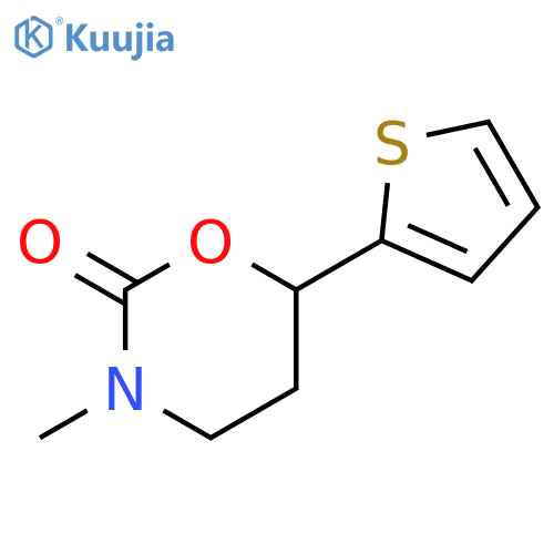2H-1,3-Oxazin-2-one, tetrahydro-3-methyl-6-(2-thienyl)-, (6S)- structure