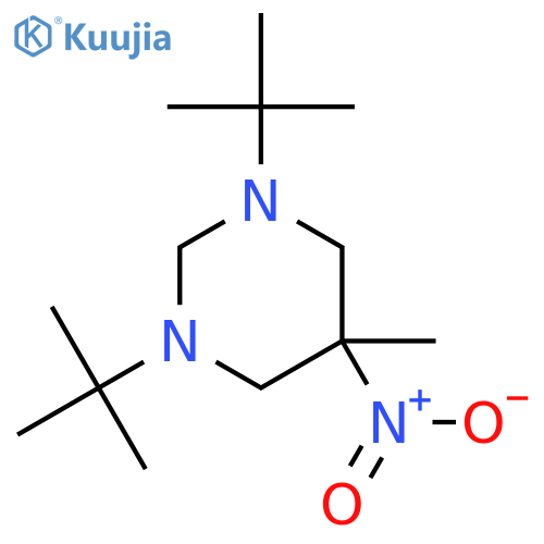 Pyrimidine, 1,3-bis(1,1-dimethylethyl)hexahydro-5-methyl-5-nitro- structure