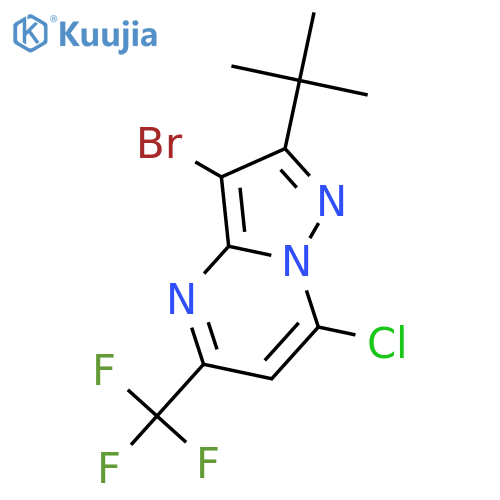 3-Bromo-2-(tert-butyl)-7-chloro-5-(trifluoromethyl)pyrazolo[1，5-a]pyrimidine structure