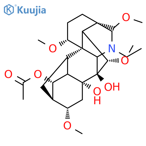 (6beta,14alpha,16beta,17xi)-20-ethyl-7,8-dihydroxy-1,6,16-trimethoxy-4-(methoxymethyl)aconitan-14-yl acetate structure