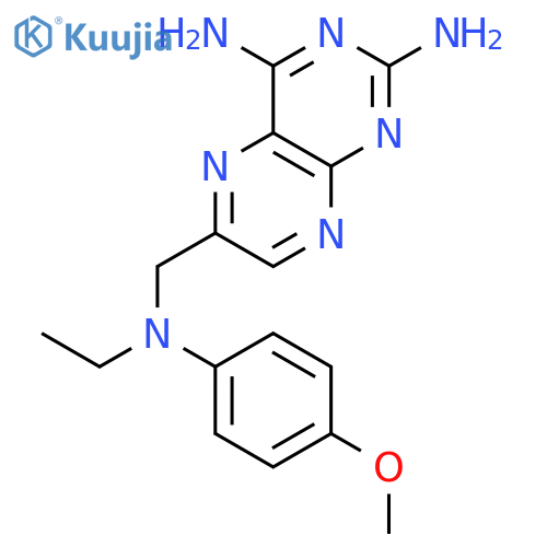 2,4-Pteridinediamine, 6-[[ethyl(4-methoxyphenyl)amino]methyl]- structure