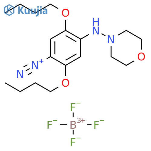 Benzenediazonium, 2,5-dibutoxy-4-(4-morpholinylamino)-,tetrafluoroborate(1-) structure