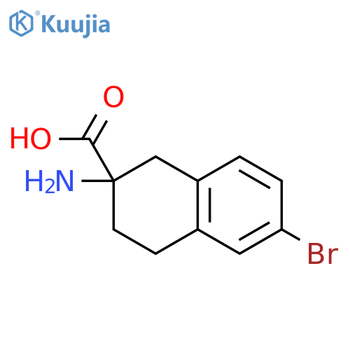 2-amino-6-bromo-1,2,3,4-tetrahydronaphthalene-2-carboxylic acid structure