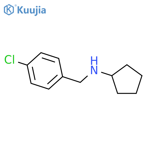 N-[(4-chlorophenyl)methyl]cyclopentanamine structure