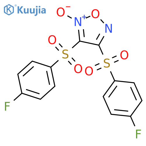 1,2,5-OXADIAZOLE, 3,4-BIS[(4-FLUOROPHENYL)SULFONYL]-, 2-OXIDE structure