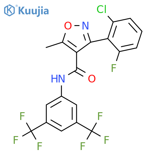 N-[3,5-Bis(trifluoromethyl)phenyl]-3-(2-chloro-6-fluorophenyl)-5-methyl-1,2-oxazole-4-carboxamide structure