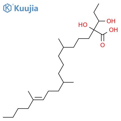 2-Hydroxy-2-(1-hydroxypropyl)-6,10,14-trimethyl-13-octadecenoic acid structure