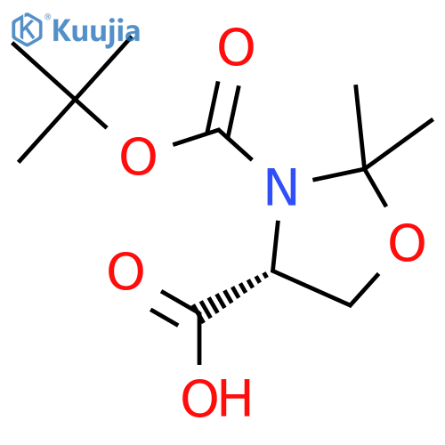 3,4-Oxazolidinedicarboxylic acid, 2,2-dimethyl-, 3-(1,1-dimethylethyl)ester, (4R)- structure