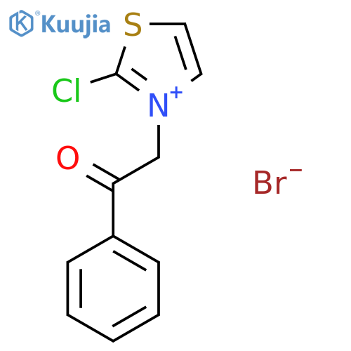 2-Chloro-3-(2-oxo-2-phenylethyl)thiazol-3-ium bromide structure