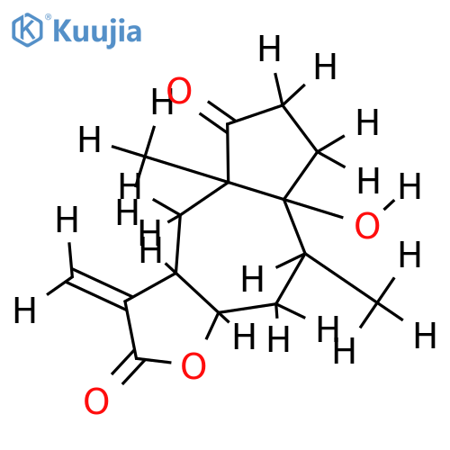 1,8beta-dihydroxy-4-oxo-ambros-11(13)-en-12-oic acid 8-lactone structure