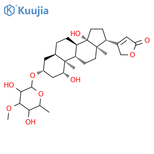Card-20(22)-enolide,3-[(6-deoxy-3-O-methyl-a-L-talopyranosyl)oxy]-1,14-dihydroxy-, (1b,3b,5b)- (9CI) structure